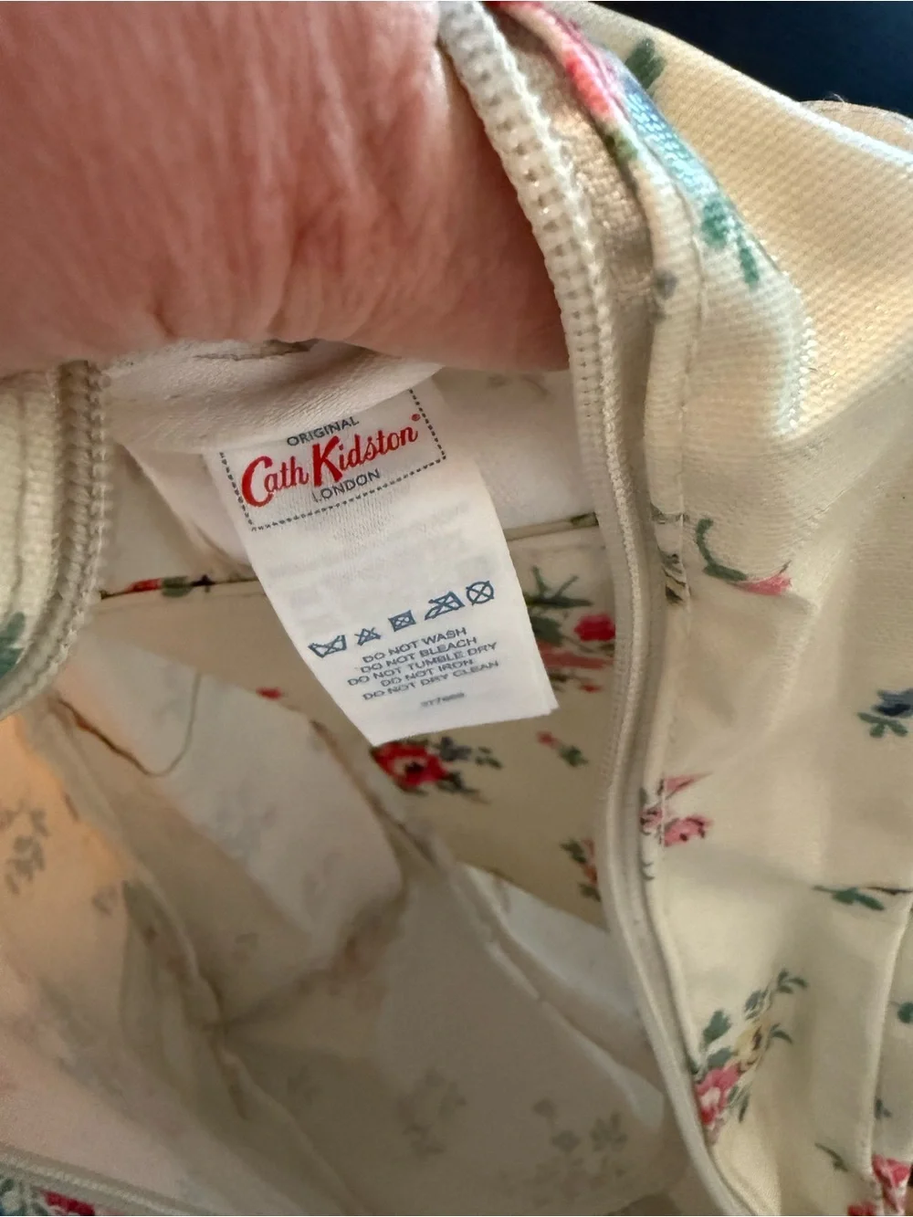 CATH KIDSTON floral print tote bag with pink, blue, and yellow flowers.